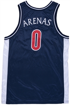 1999-2000 Gilbert Arenas Game Used and Signed University of Arizona Road Jersey (Letter of Provenance & Beckett)